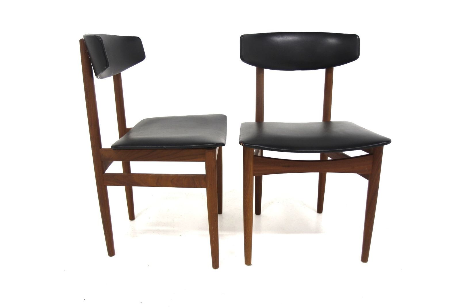 Scandinavian Chairs In Teak And Imitation Leather, Denmark, 1960, Set Of 2 photo furniture