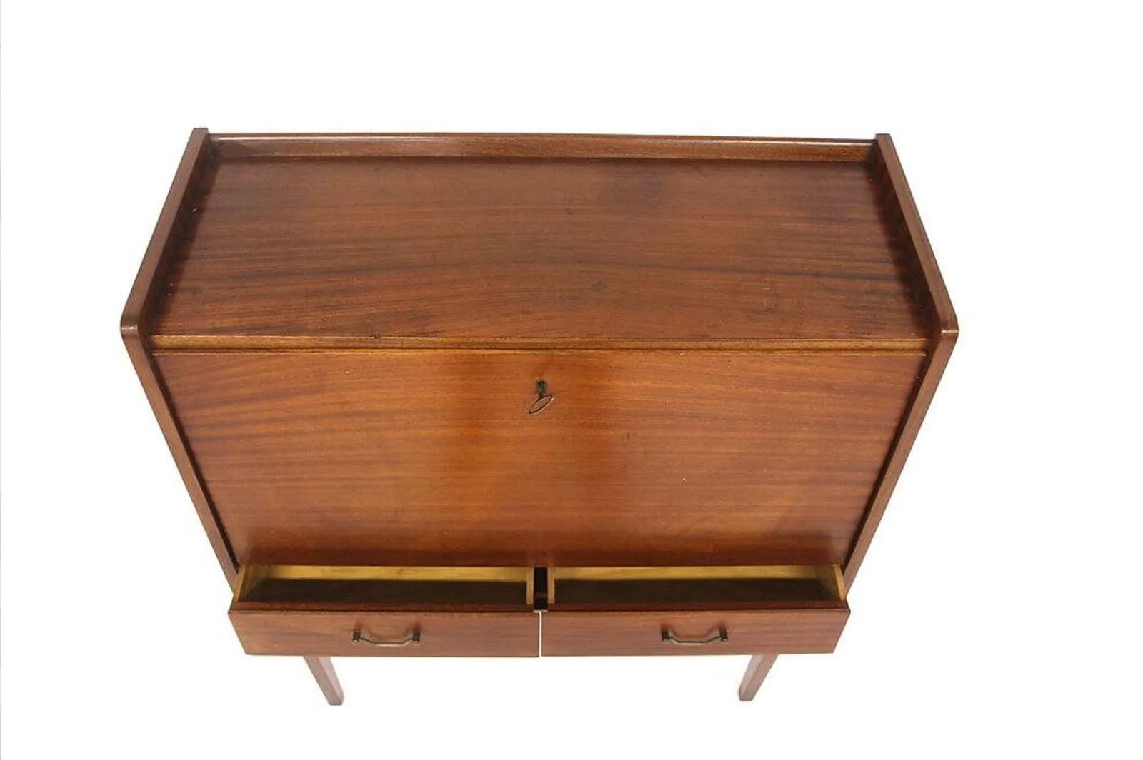 Scandinavian Mahogany Secretary Desk, Sweden, 1950s photo 737.0