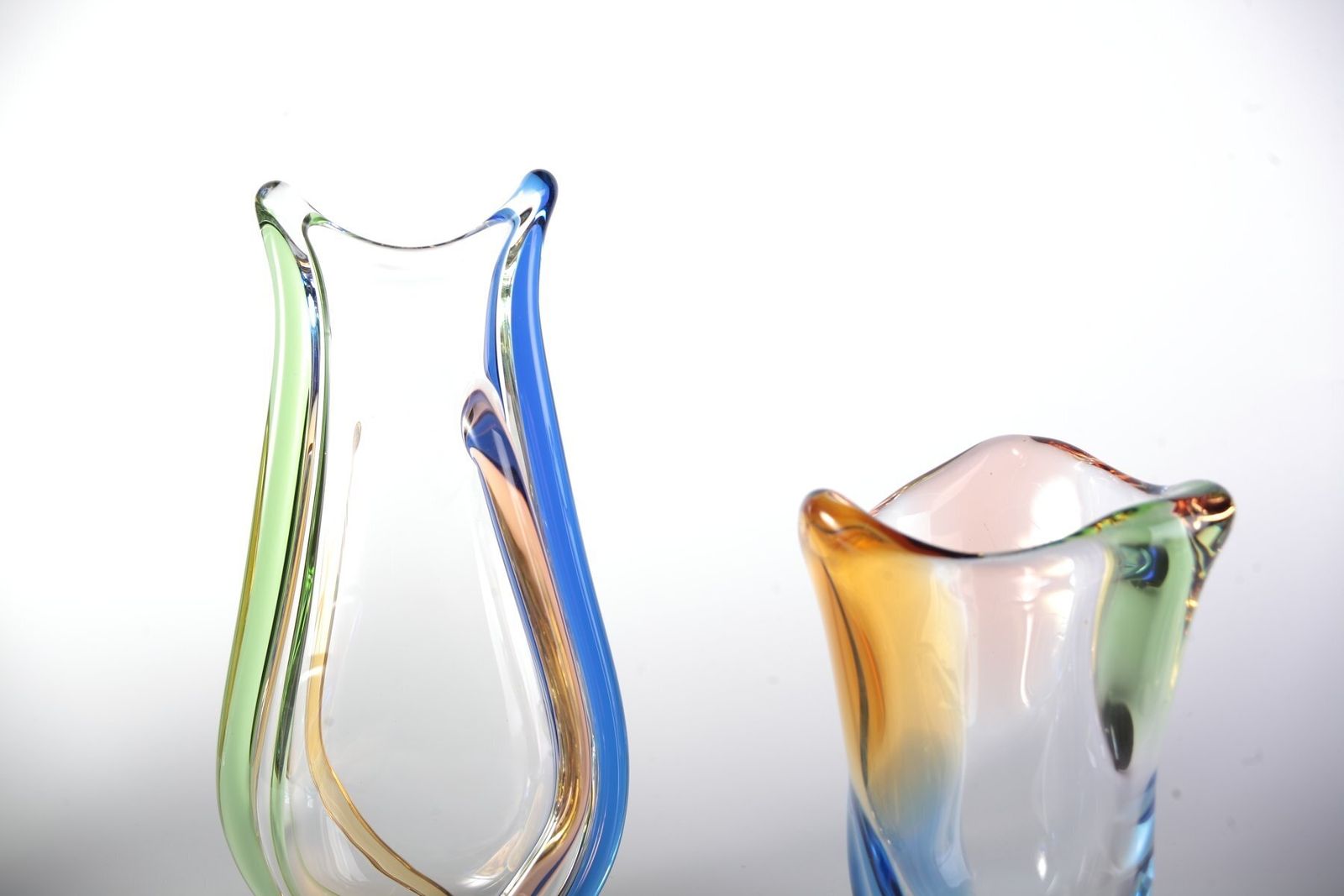 photo furniture Glass Vase And Bowl Set Rhapsody By Karel Zemek For Mstisov, Czech, 1960s, Set Of 4