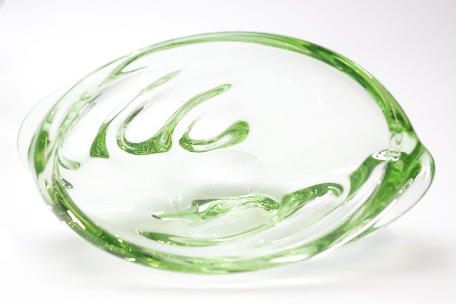 Green Glass Bowl By Jan Beranek For Skrdlovice, Czech, 1970s, Set Of 2 photo vinterior