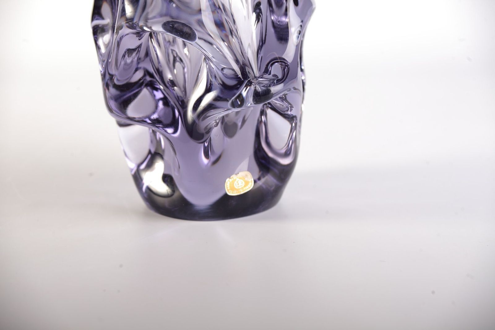 Czech Glass Vase By Jan Beranek For Skrdlovice, 1960s photo Home Decor