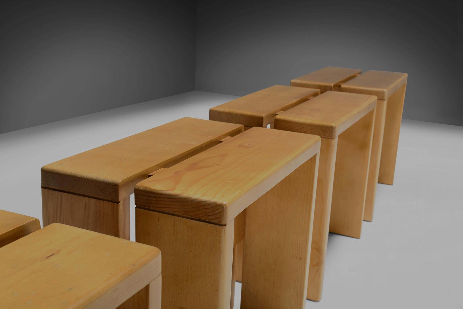 1 Of 4 Charlotte Perriand Stools For Les Arcs, France 1960s photo vinterior