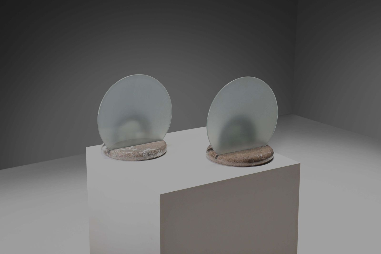 Marble And Glass Table Lamps By Bruno Gecchelin For Skipper, Italy 1970s photo furniture