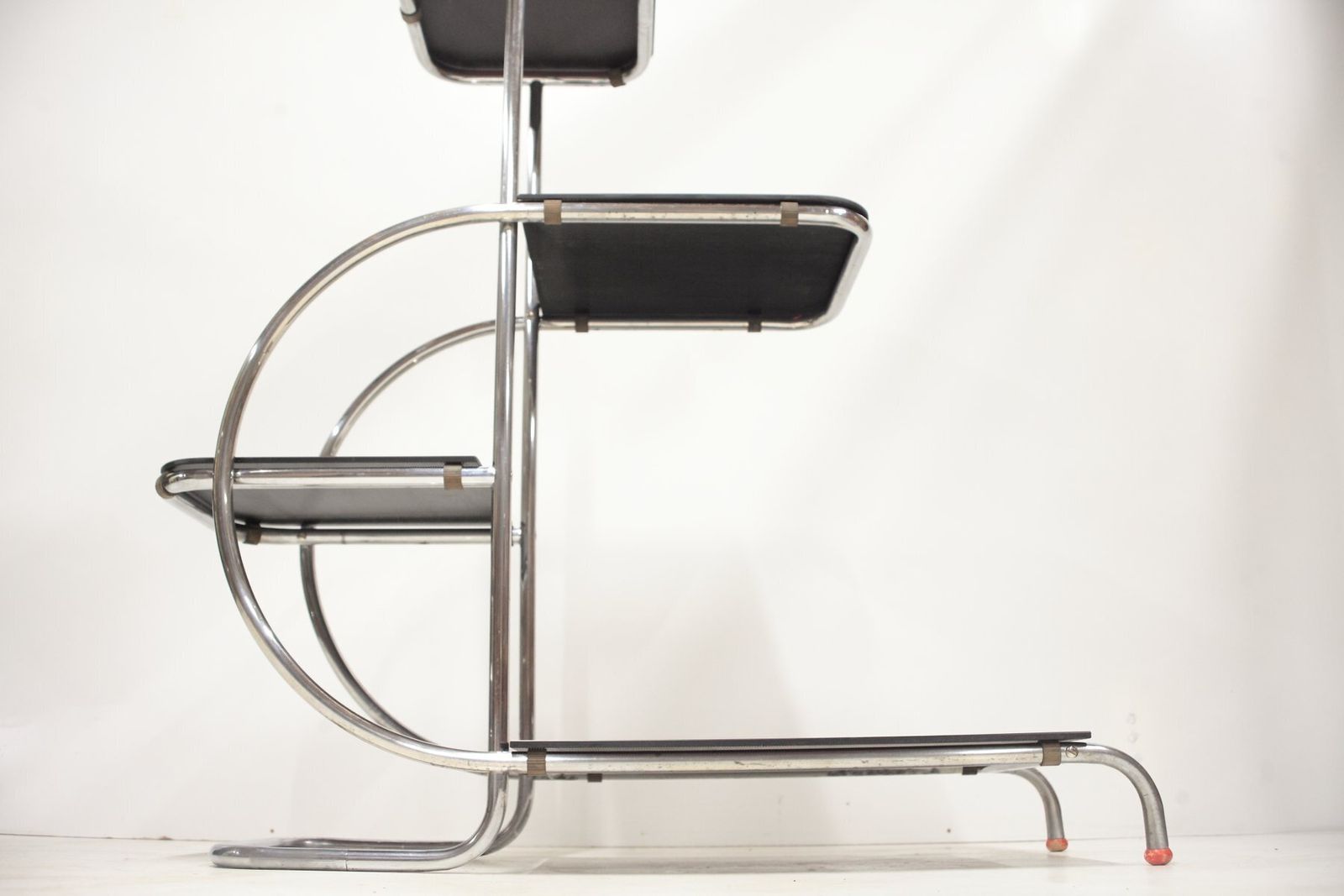 Tubular Chrome Flower Stand Or Etagere By Hynek Gottwald, 1940s photo Furniture