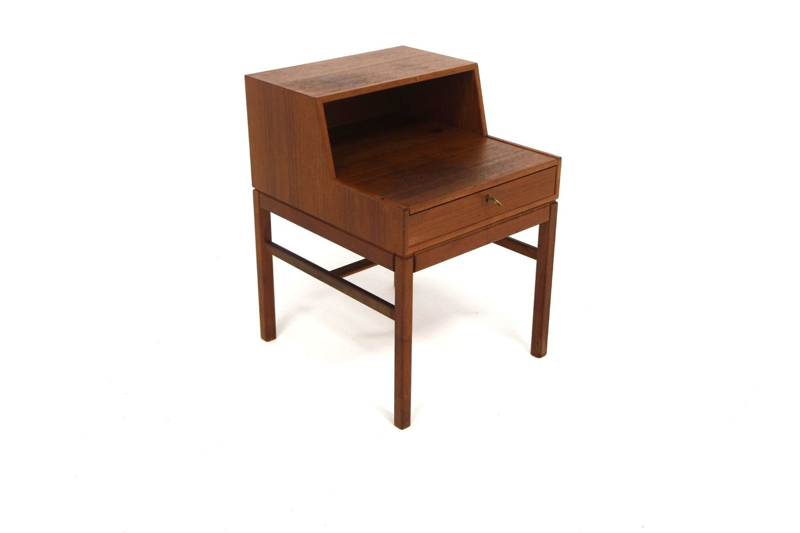 Teak Casino Bedside Table By Sven Engström & Gunnar Myrstrand For Tingströms, Sweden, 1960s
