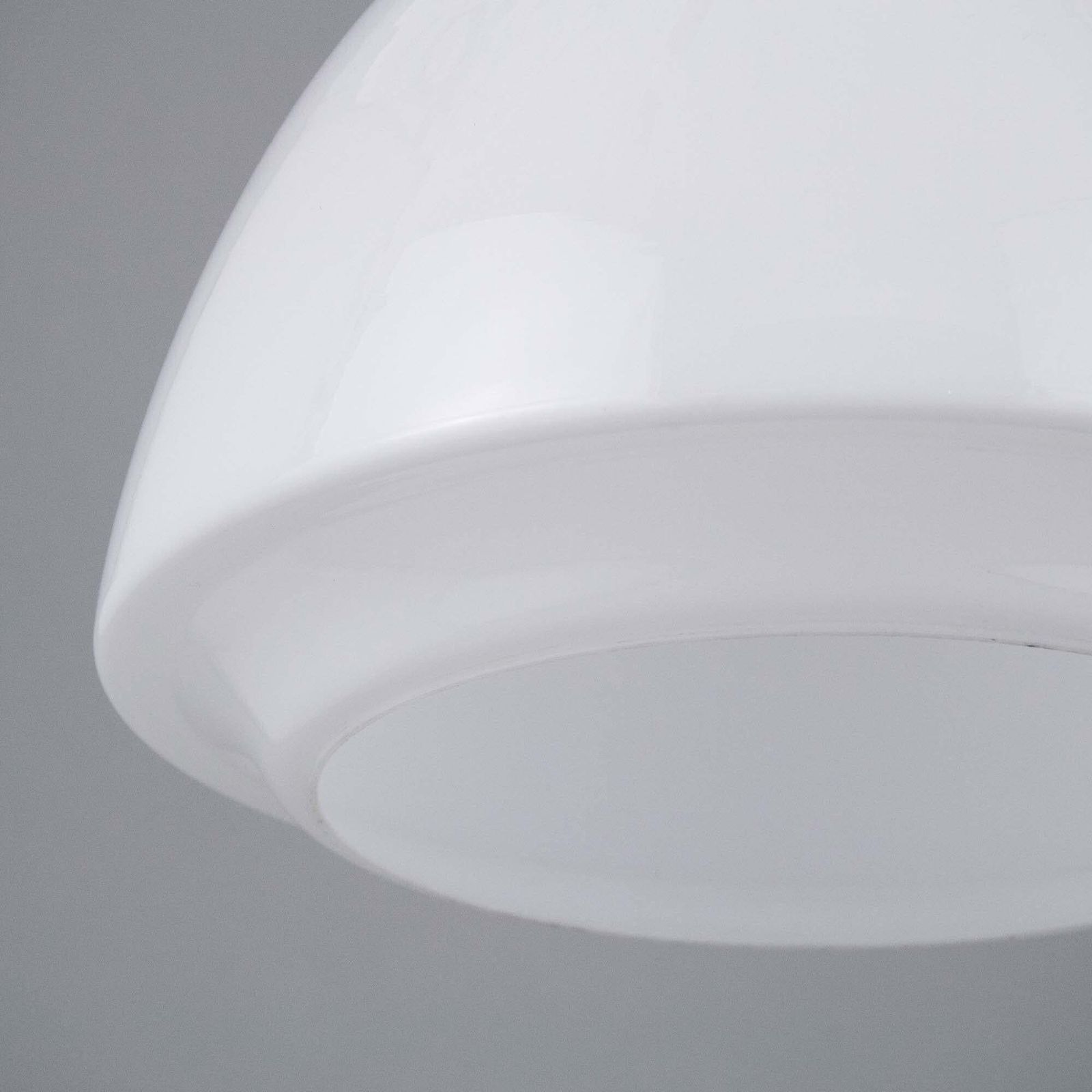 1930s German Art Deco Opaline Pendant Light With Original Chrome Gallery photo vinterior