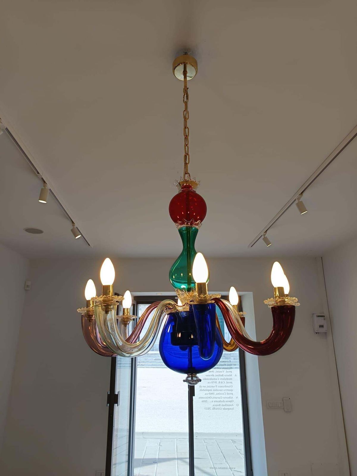 Gio Ponti Blown Murano Glass Chandelier By Venini 1946 photo for sale