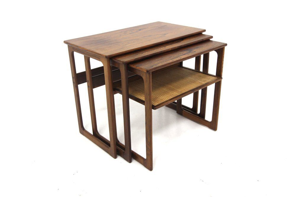 Model 219 Nesting Tables By Johannes Andersen & Illum Wikkelsø, Denmark, 1960s, Set Of 3 photo for sale