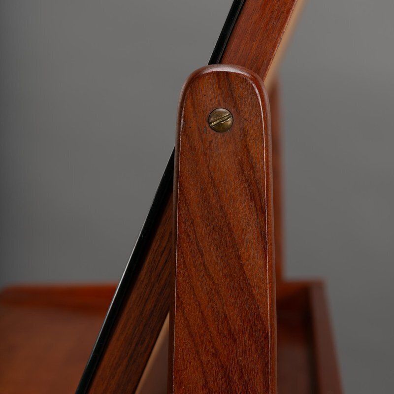 photo for sale Danish Vanity Dressing Table In Teak From Ag Spejl Kobberbeskyttet, 1960s