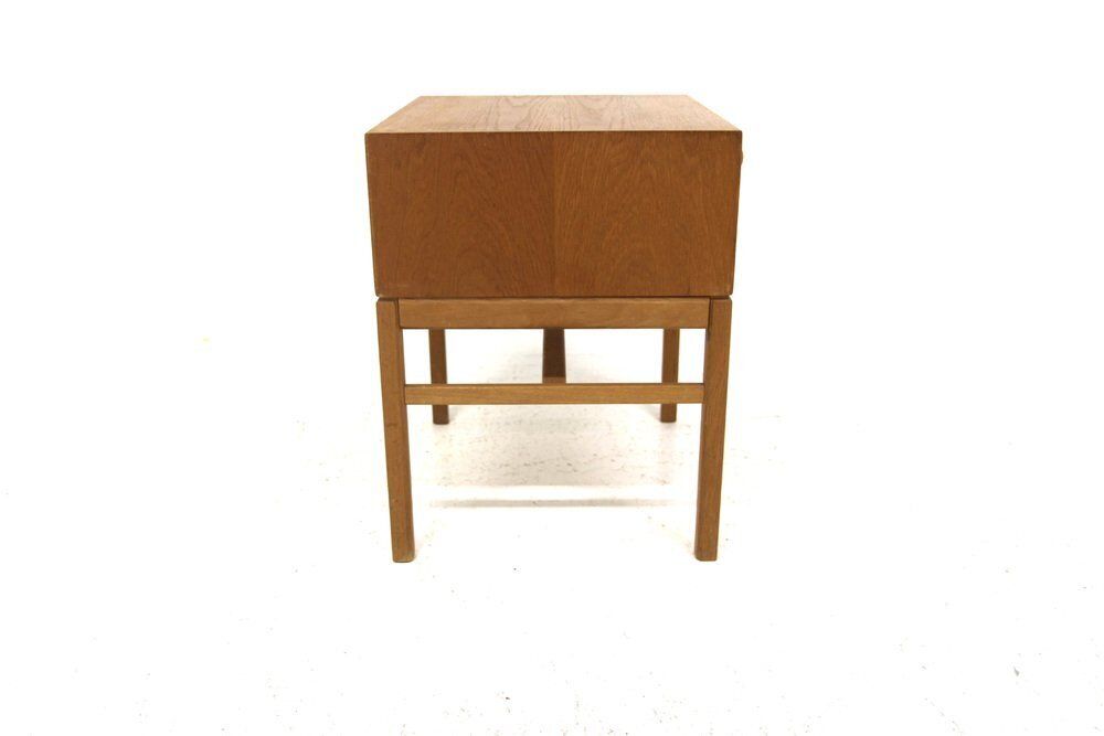 Casino Bedside Table In Oak By Sven Engström And Gunnar Myrstrand For Tingströms, Sweden, 1960s photo furniture