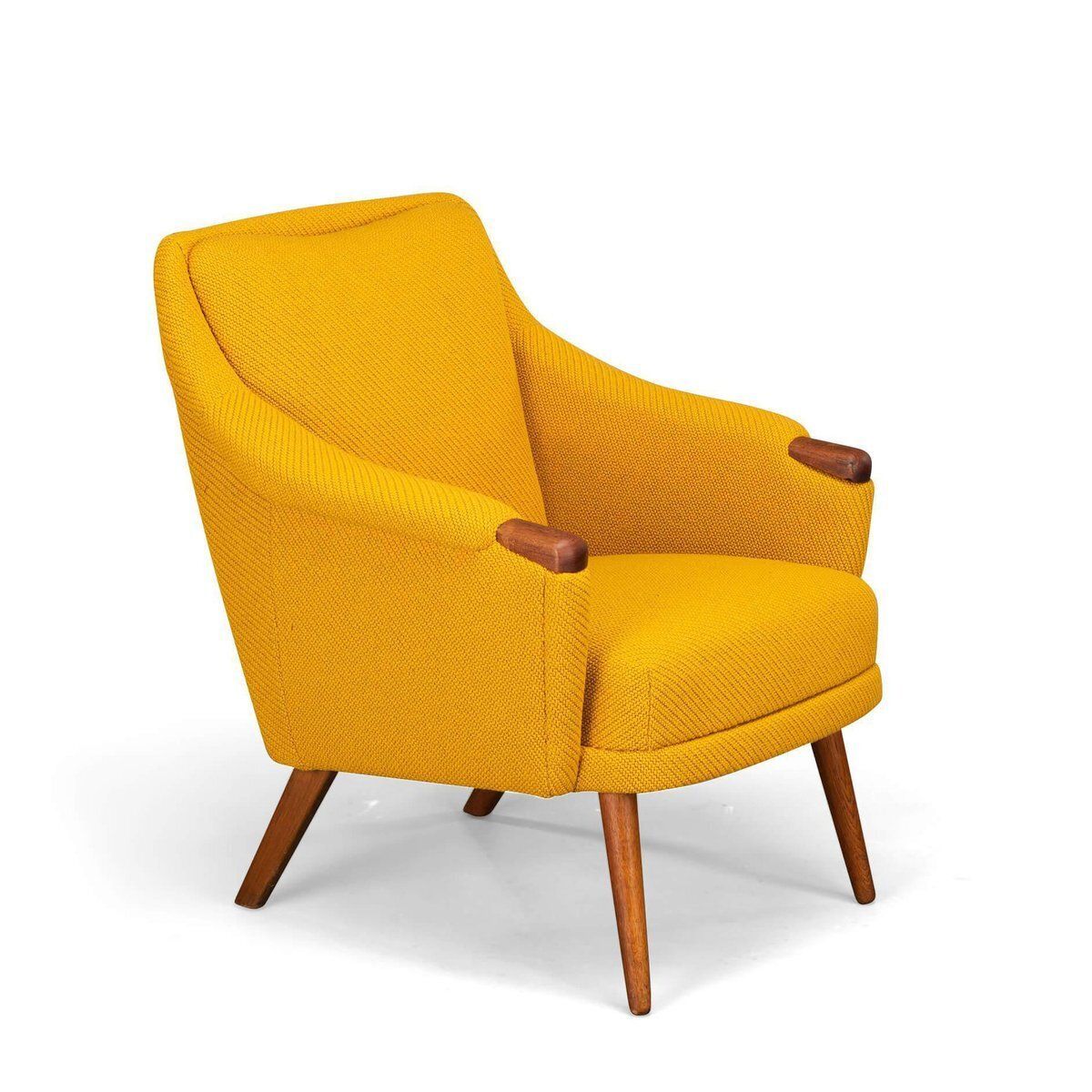 Yellow Armchair Attributed To Johannes Andersen For Cfc Silkeborg, 1960s photo furniture