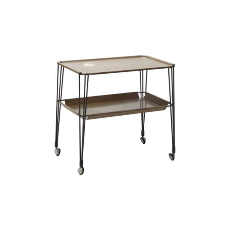 Osvaldo Borsani Rectangular C7 Cart In Steel For Tecno Varedo Italy 1960s