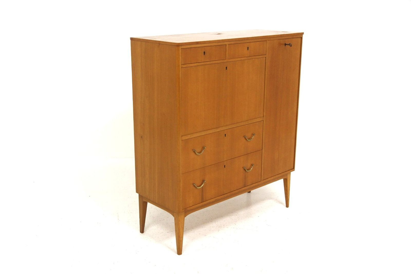 Vintage Scandinavian Elm Secretaire, 1940