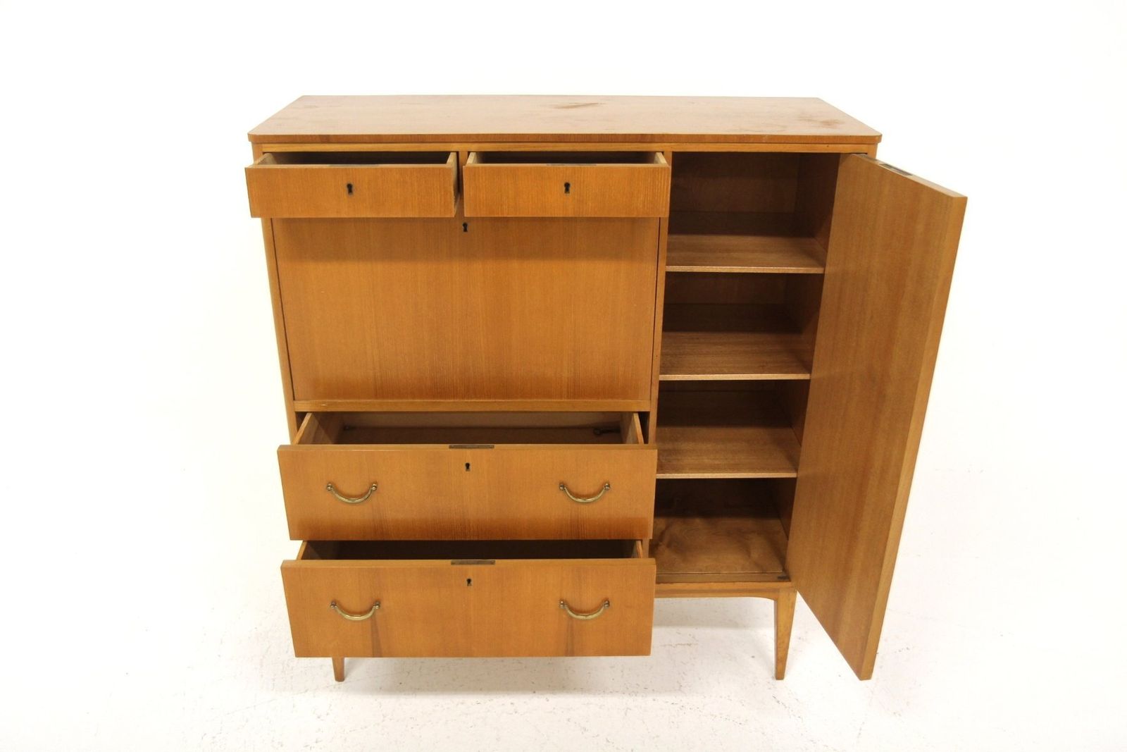 Vintage Scandinavian Elm Secretaire, 1940 photo 737.0