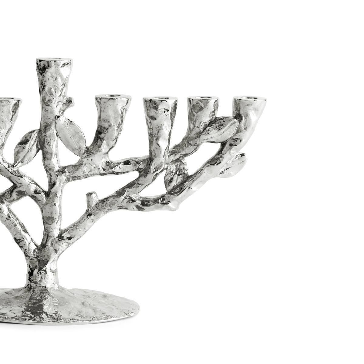Contemporary Silver Cast Metal Tree Of Life Children’s Menorah photo furniture