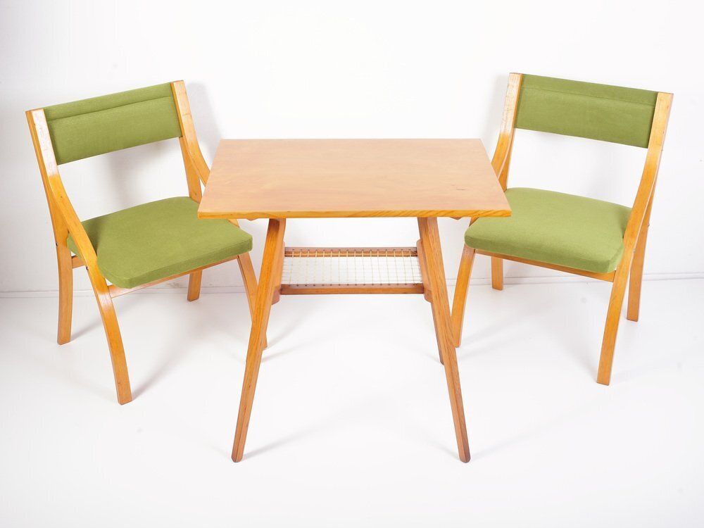 Furniture Table & Chairs By Ludvik Volak, 1970s, Set Of 3 photo
