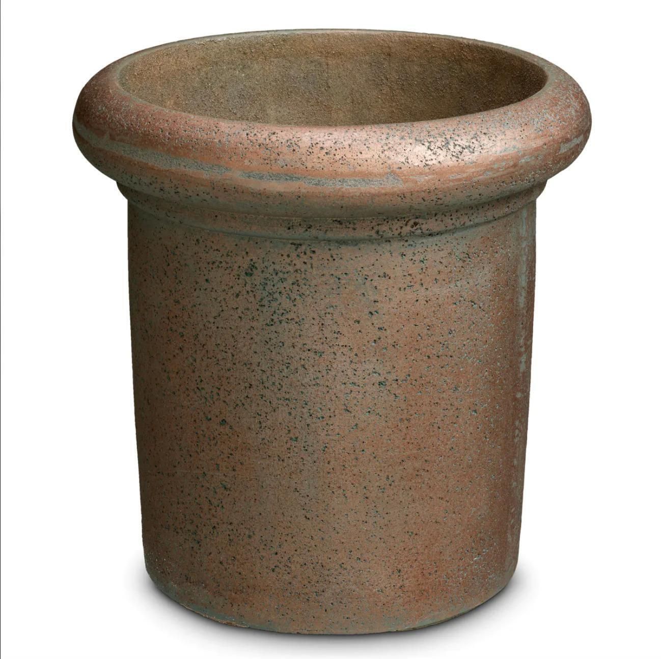 Contemporary Outdoor Planter In Bronze Finished Fiberstone photo Garden Decor