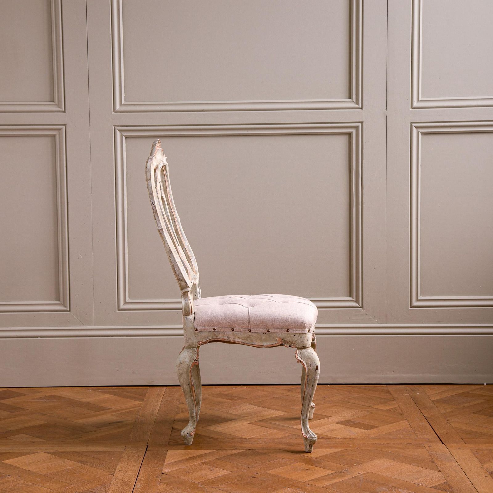 Set Of 6 Early 20th Century Italian Dining Chairs With Rococo Features photo vinterior