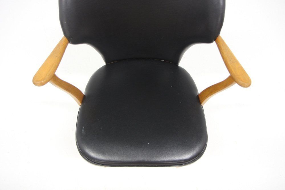 Fauteuil scandinave en similicuir, 1960 photo 468.0