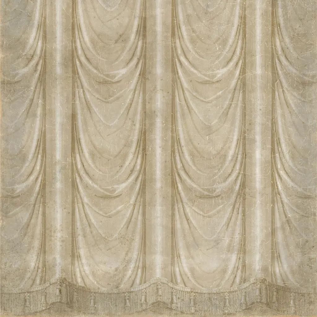 Draped Beige – Panoramic Wallpaper On Antique Style Paper photo 2709.93
