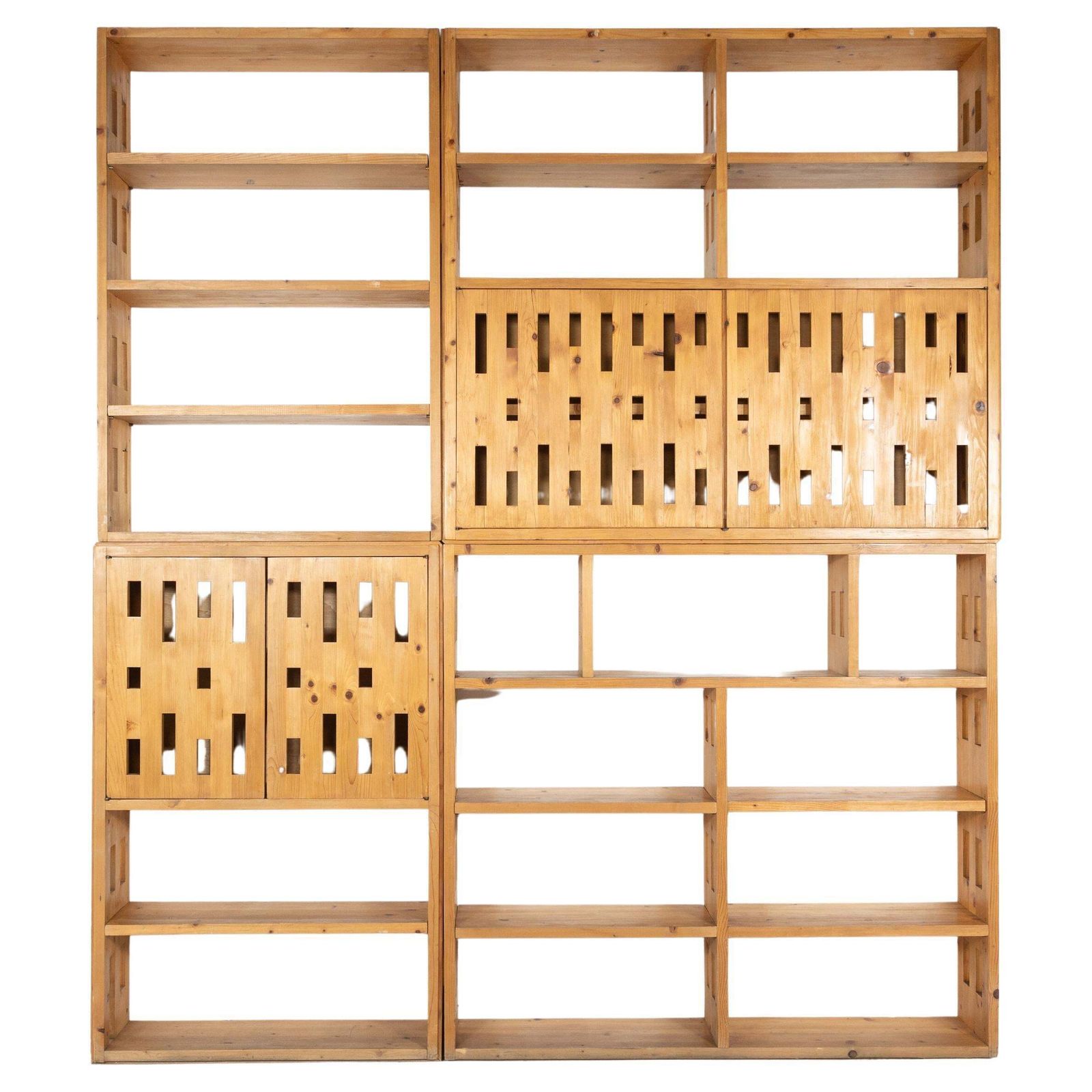 Mid Century Modern Pine Bookcase, Italy, 1970s