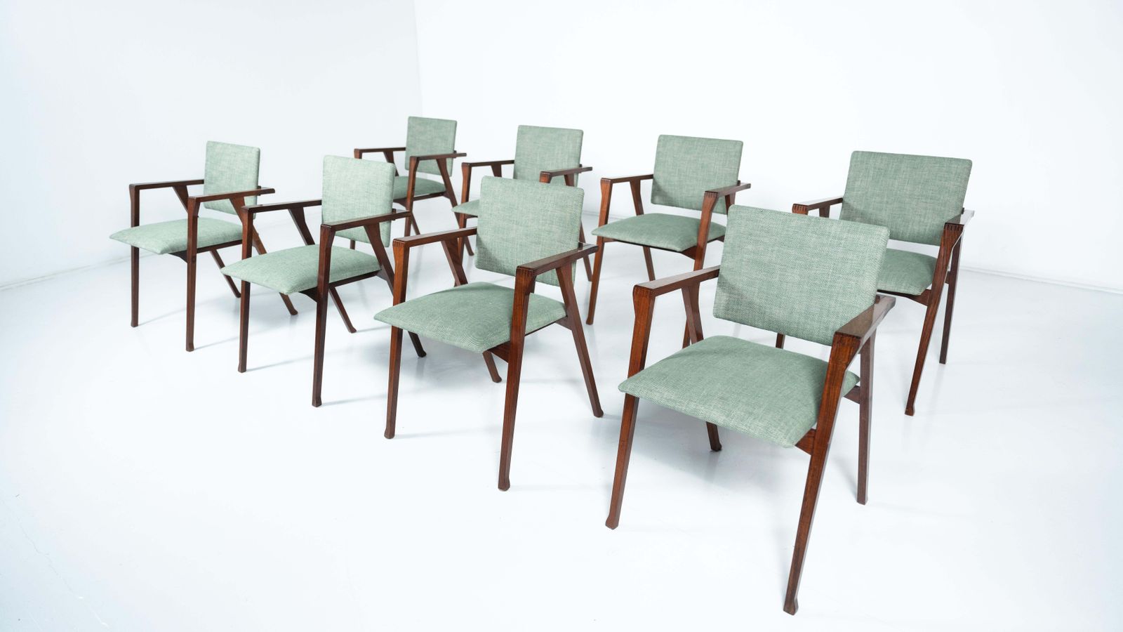 Set Of 8 " Luisa" Chair By Franco Albini, Italy, C.1955 photo for sale
