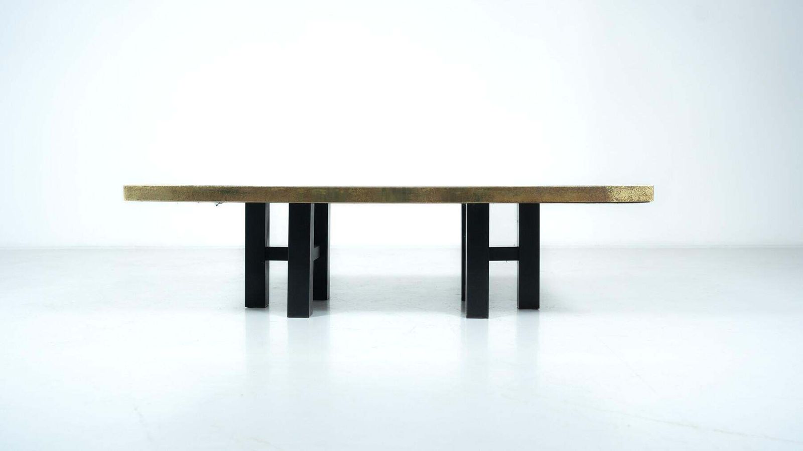 Mid Century Brass Coffee Table By Lova Creation, Belgium, 1970s photo buy