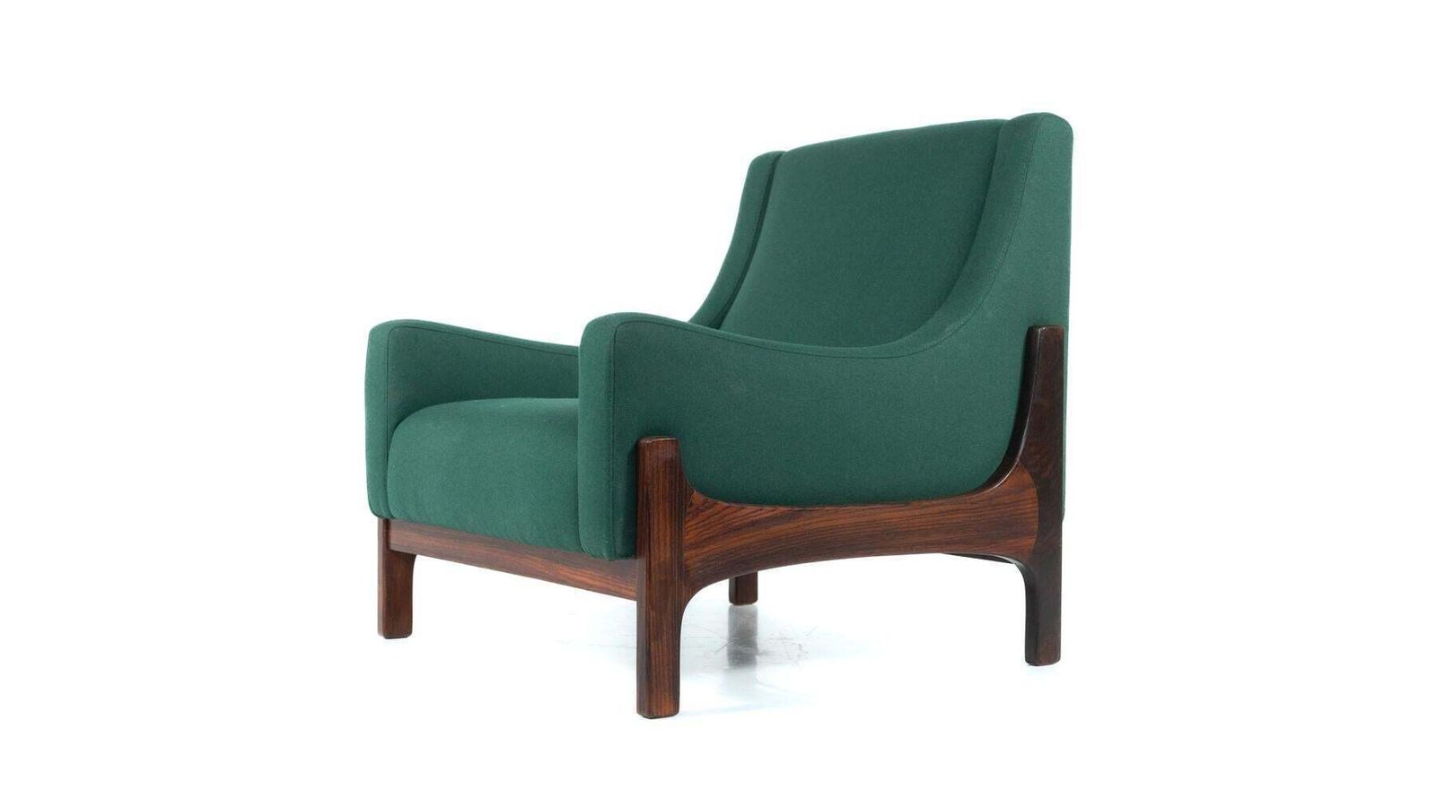 photo for sale Pair Of Mid Century Italian Armchairs, 1960s   New Upholstery