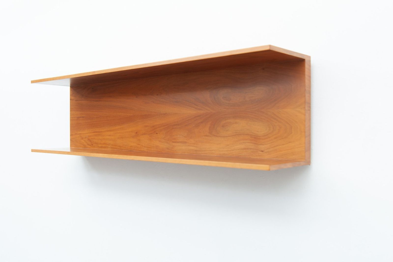 Wall Shelf In Walnut By Walter Wirz For Wilhelm Renz, 1960s photo for sale