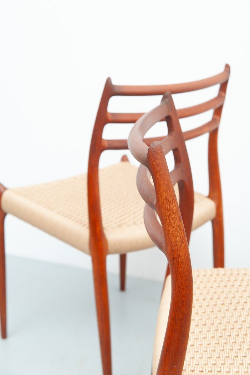 Model 78 Dining Chairs In Teak By Niels Otto Møller For J.L. Møller Møbelfabrik, 1950s, Set Of 6 photo vinterior