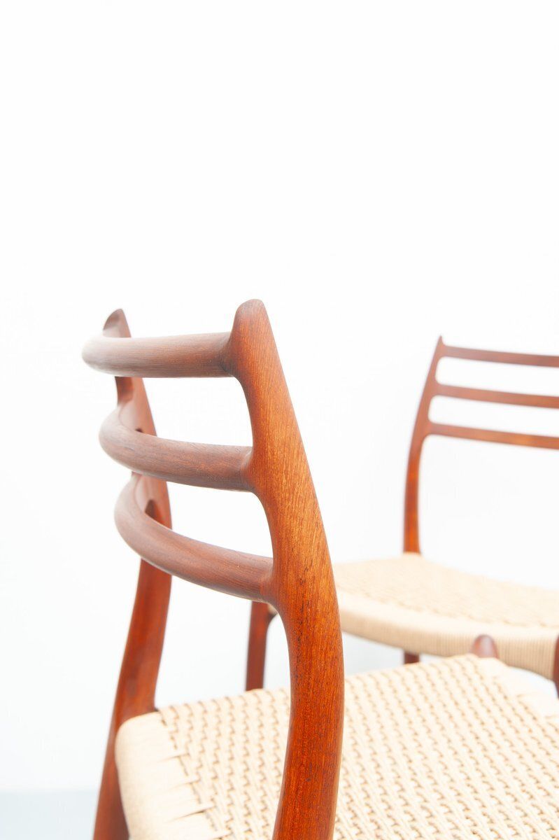Furniture Model 78 Dining Chairs In Teak By Niels Otto Møller For J.L. Møller Møbelfabrik, 1950s, Set Of 6 photo