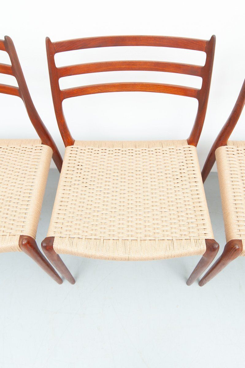 photo buy Model 78 Dining Chairs In Teak By Niels Otto Møller For J.L. Møller Møbelfabrik, 1950s, Set Of 6