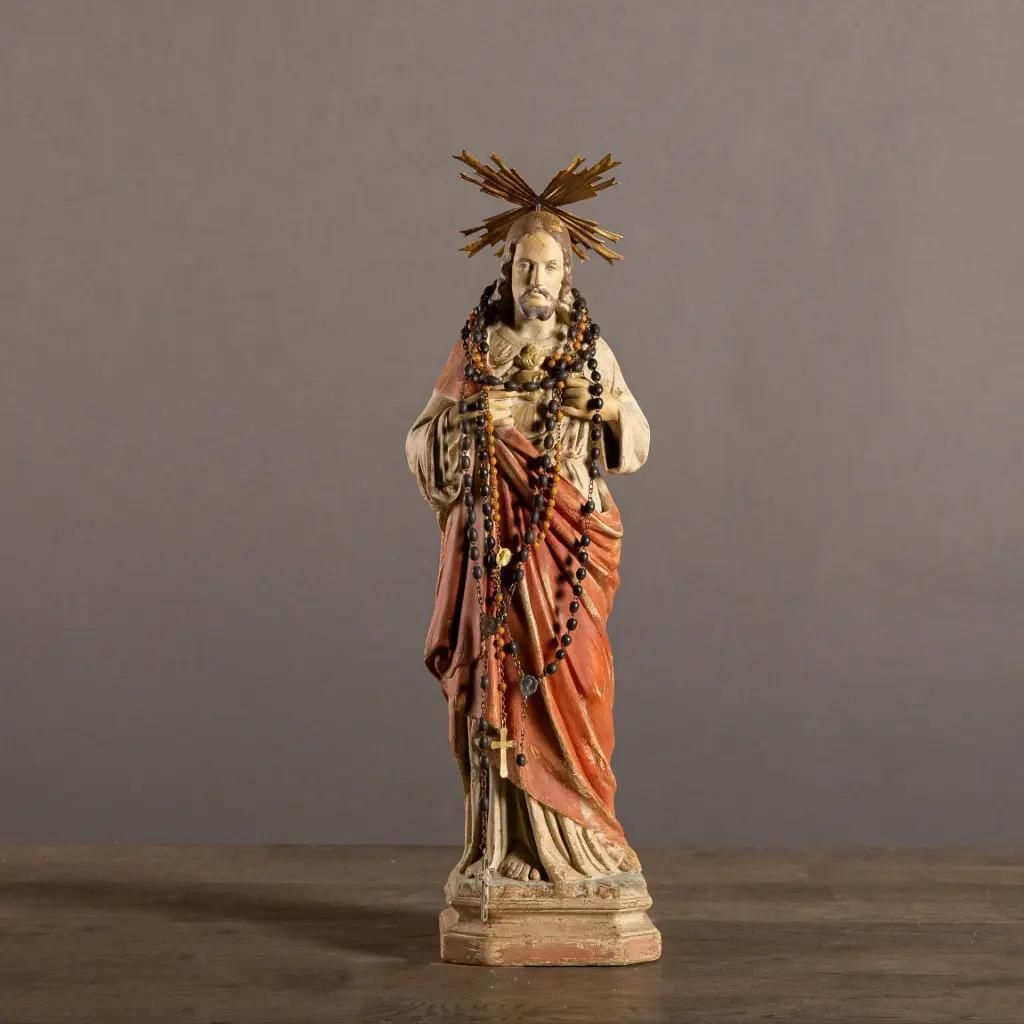 Sacred Heart With Halo, Medium Size, 19th Century Style photo furniture