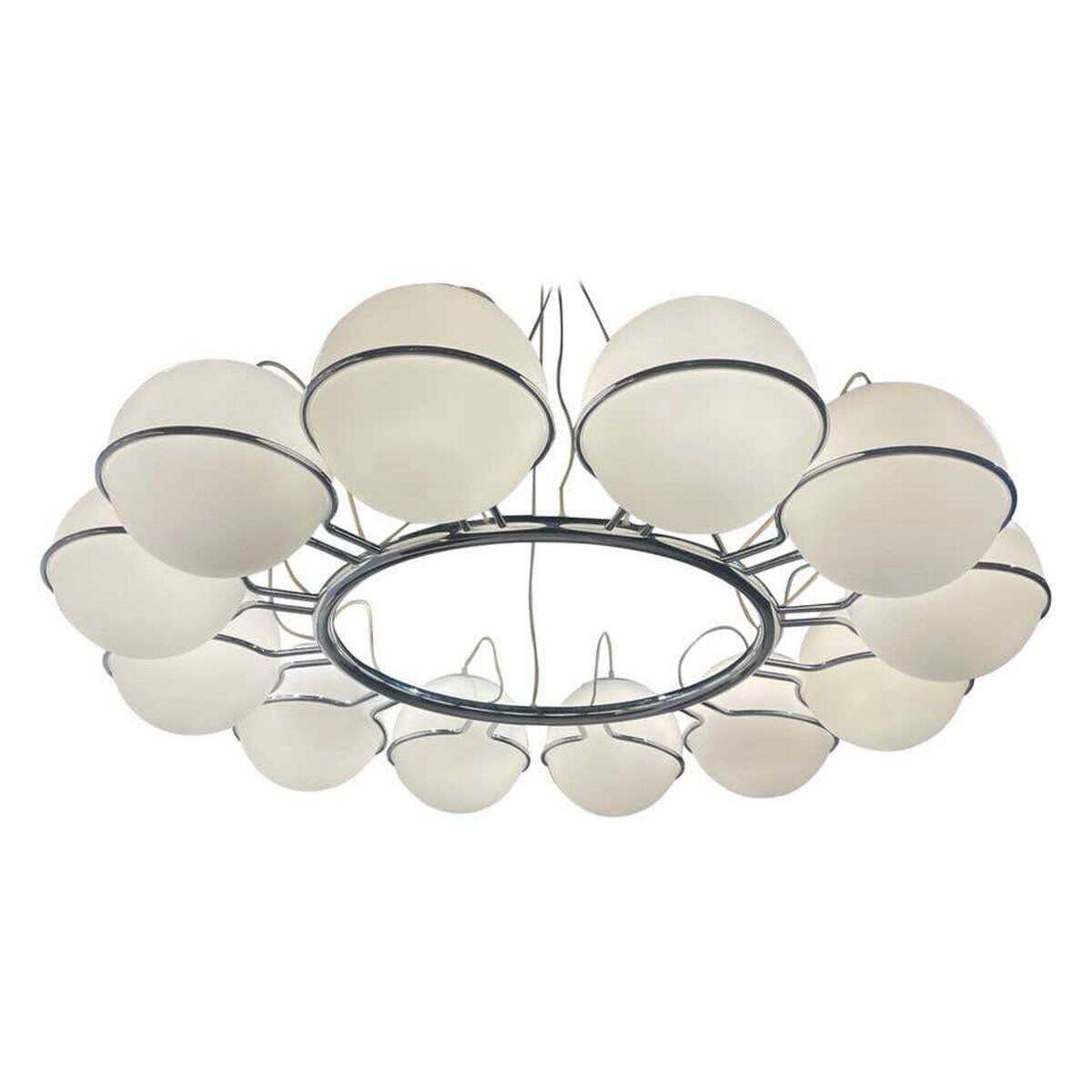 Large Chandelier, Glass And Metal, Italy, 1970s photo furniture