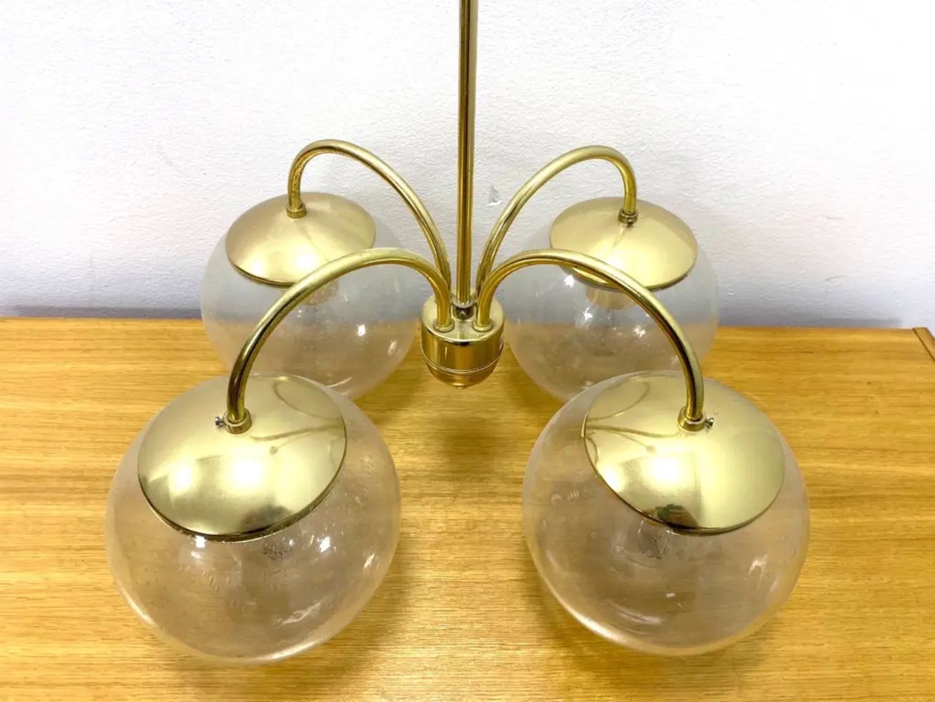 Retro Chandelier, Kamenický šenov, 1960s–1970s, Czechoslovakia $415.00 photo buy