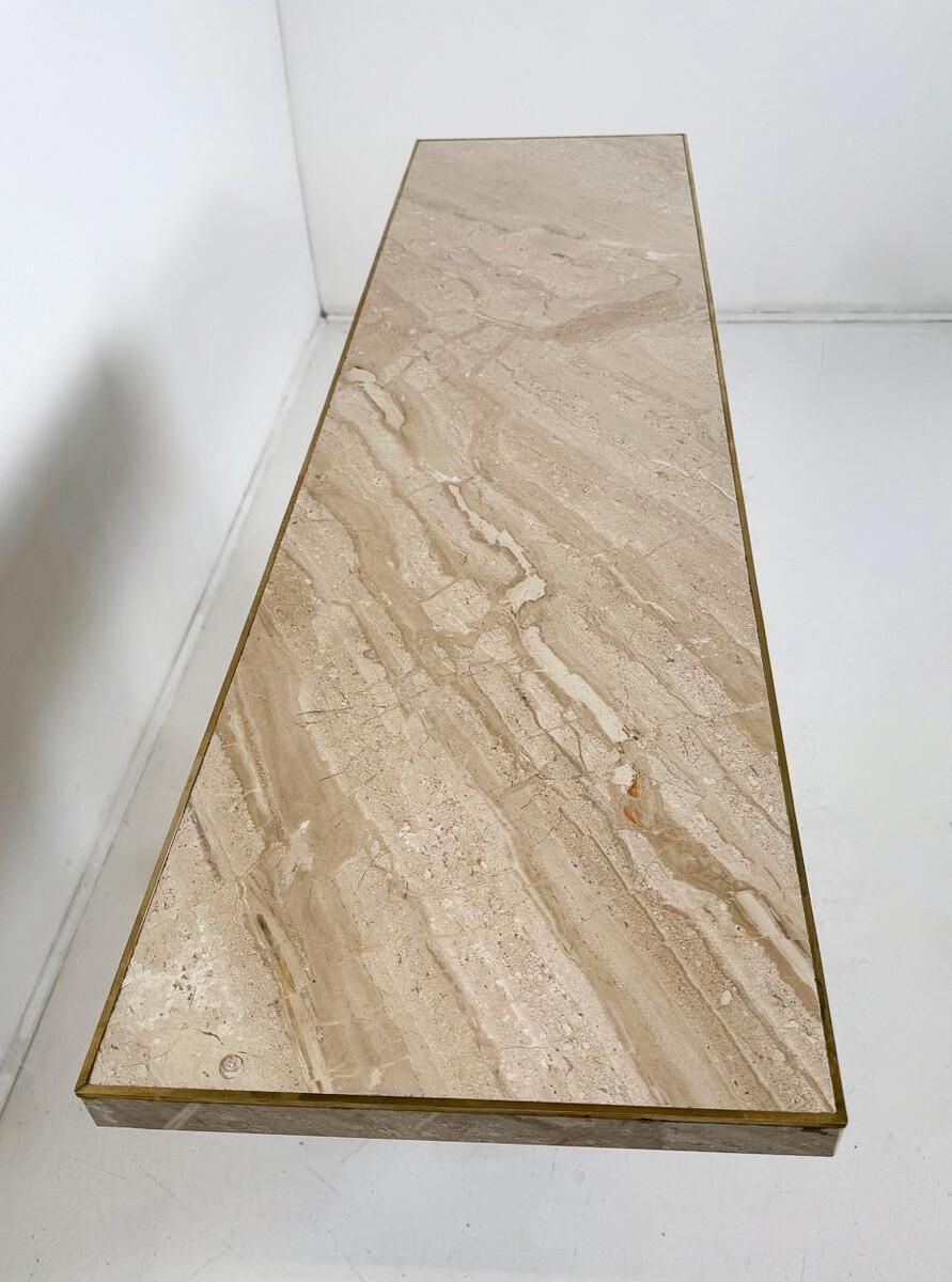 Mid Century Modern Travertine Console, Italy, 1970s photo furniture