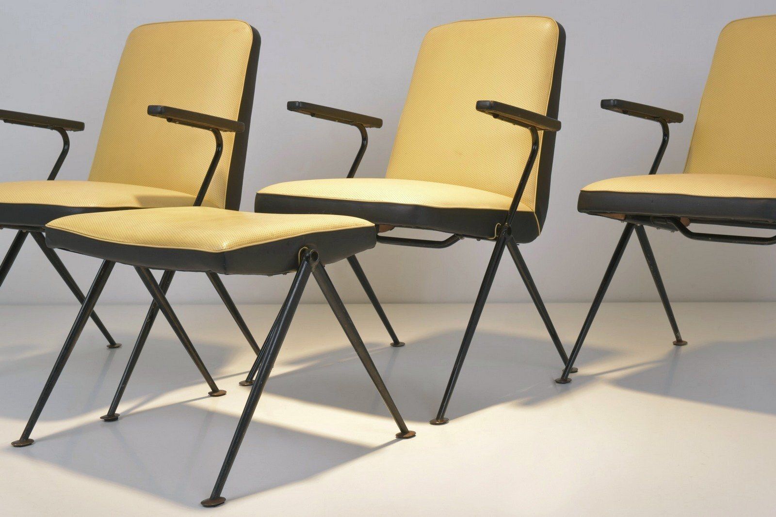 Armchairs In Steel Tube From Drabert, Germany, 1950s, Set Of 4 photo buy