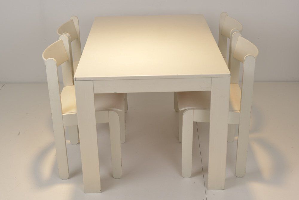 photo for sale Dining Table And Chairs In The Style Of Asko, Set Of 5
