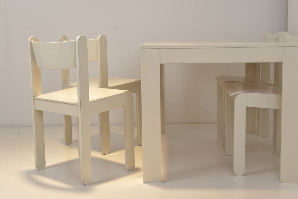 1700.0 Dining Table And Chairs In The Style Of Asko, Set Of 5 photo