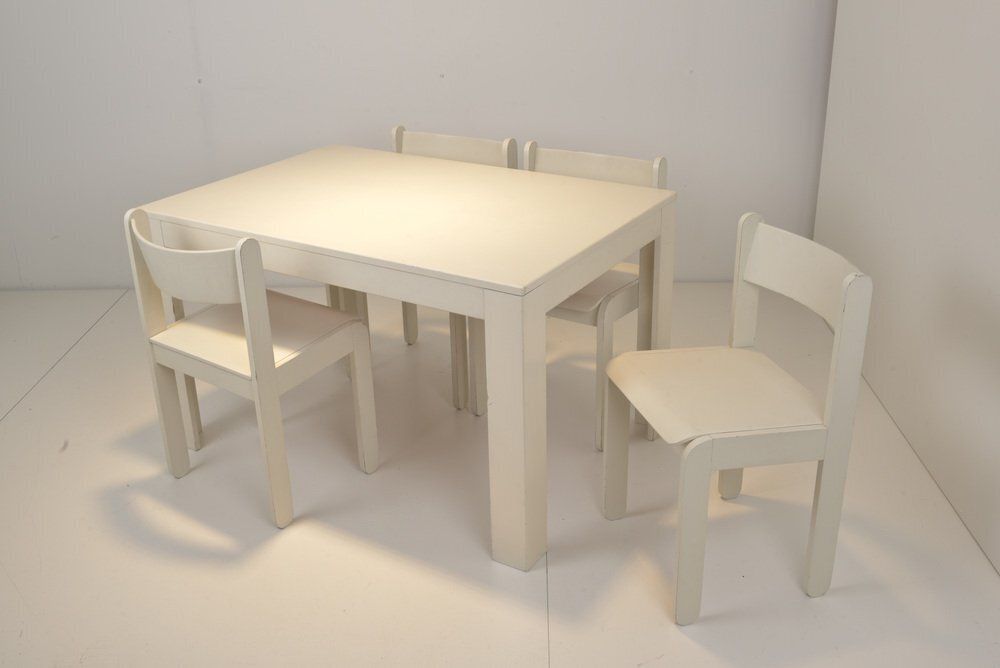 photo vinterior Dining Table And Chairs In The Style Of Asko, Set Of 5