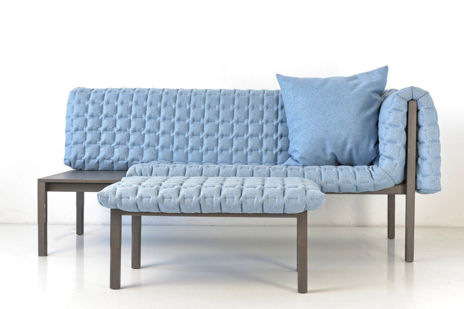 Ruché Sofa In Meridienne Felt By Inga Sempé For Ligne Roset, France, Set Of 4 photo Furniture