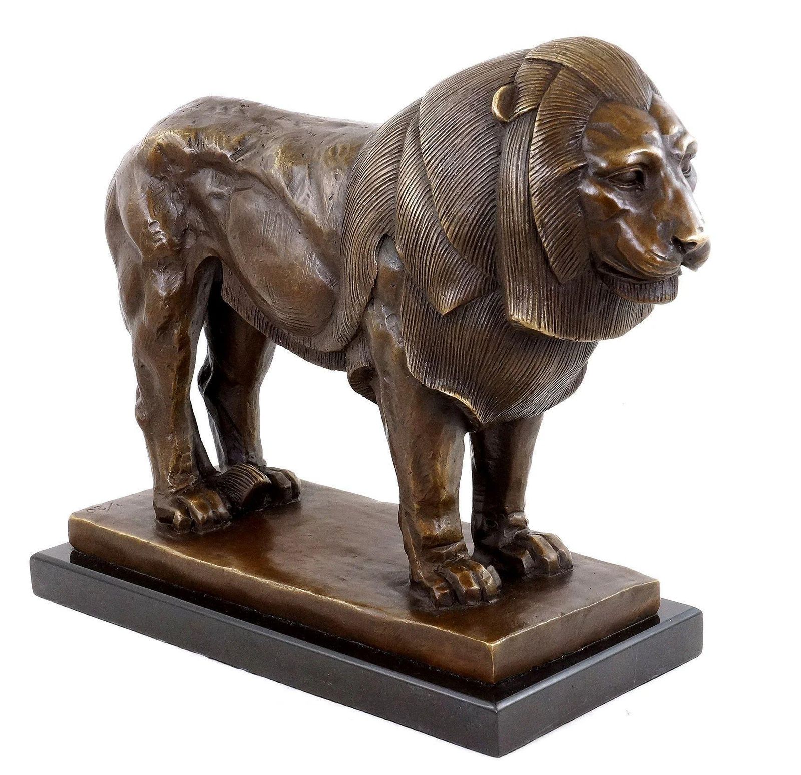 Bronze Lion Sculpture, Proud Lion, In The Style Of Rembrandt Bugatti photo Art