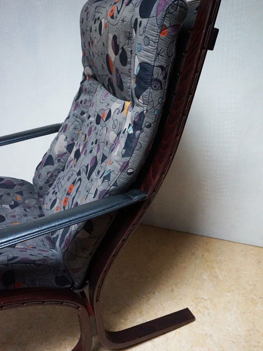 Vintage Siësta Lounge Chair By Ingmar Relling For Westnofa With Joan Miro Upholstery, 1970s photo furniture