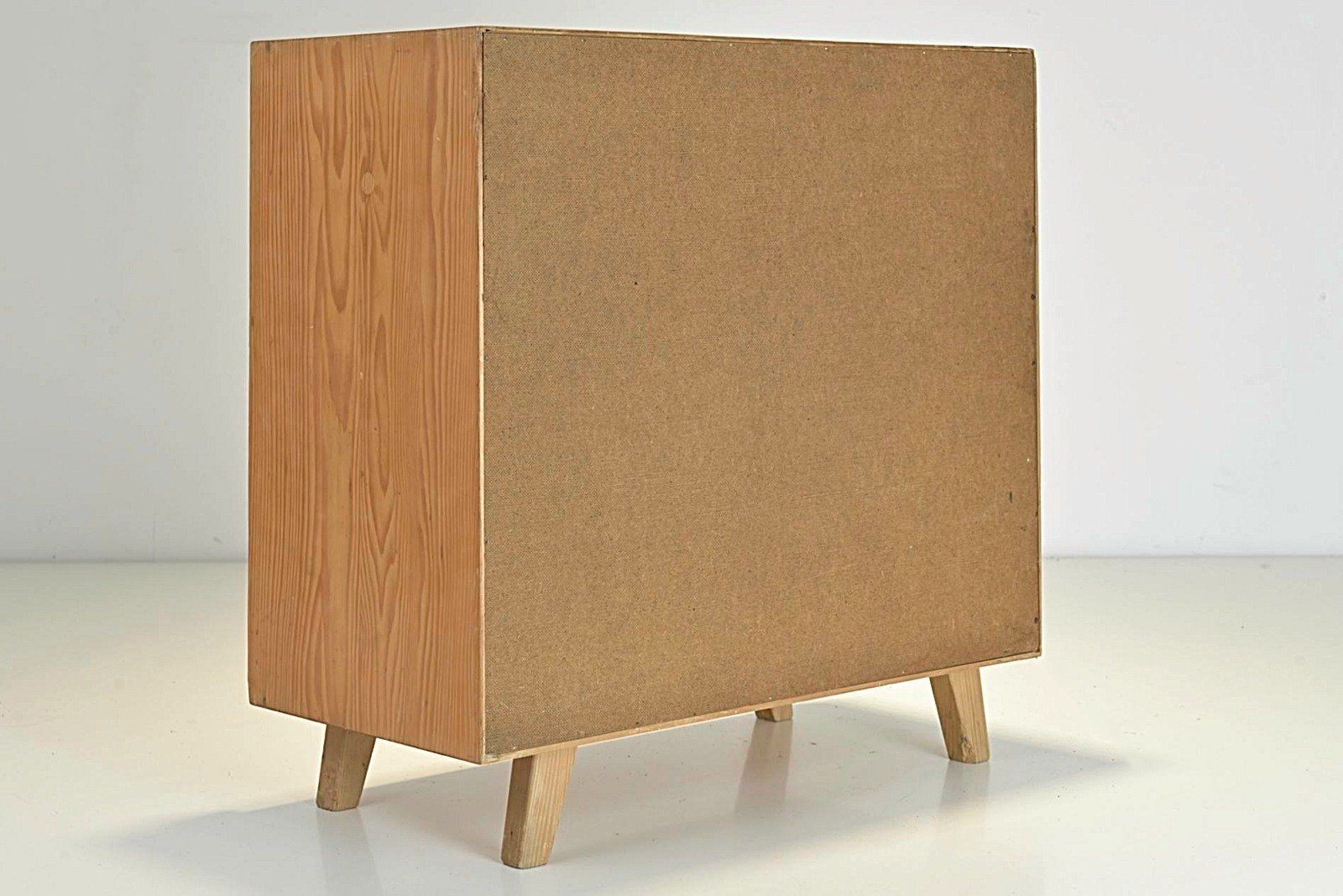 Small Red Pavatex Sideboard Attributed To Stella Möbel, Switzerland, 1950s photo vinterior