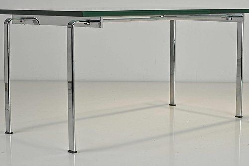 photo furniture Large Side Table In Steel And Glass By Preben Fabricius And Jørgen Kastholm For Kill International, Germany, 1969