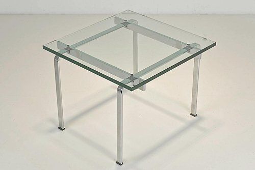 Side Table In Steel And Glass By Preben Fabricius And Jørgen Kastholm For Kill International, Germany, 1968 photo vinterior