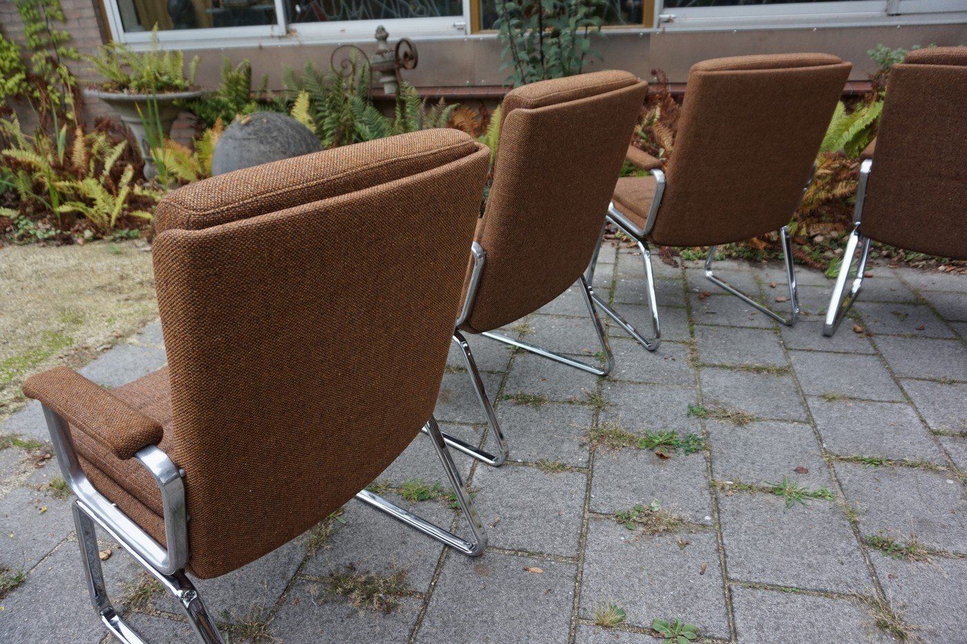 photo vinterior Vintage Conference Chairs From Drabert, 1970s, Set Of 6