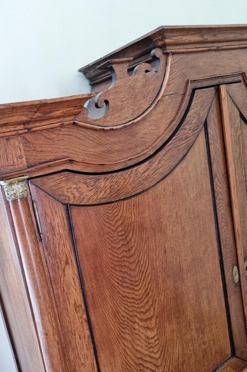 Empire Dutch Demountable Oak Cabinet With Hidden Secretary, 1820s photo Furniture