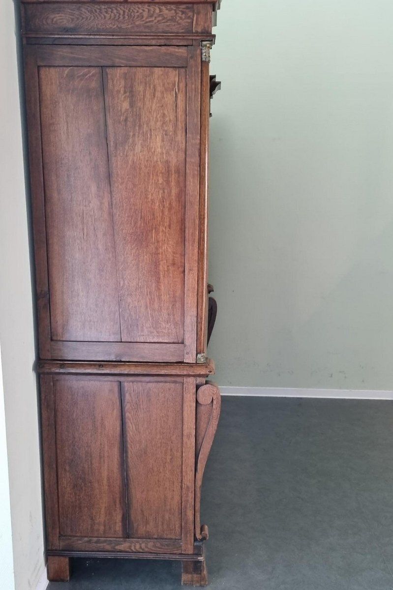 photo vinterior Empire Dutch Demountable Oak Cabinet With Hidden Secretary, 1820s