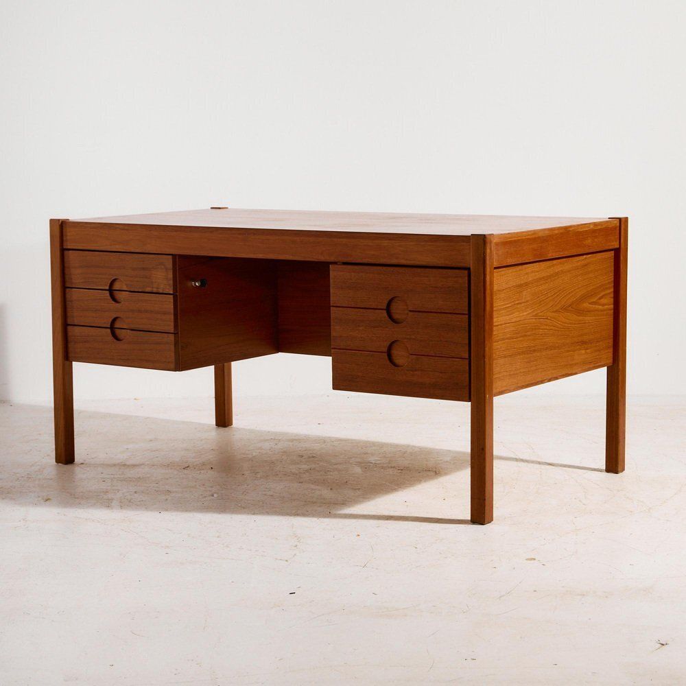 Model 33 Teak Desk By Christian Linneberg For Chr. Linneberg